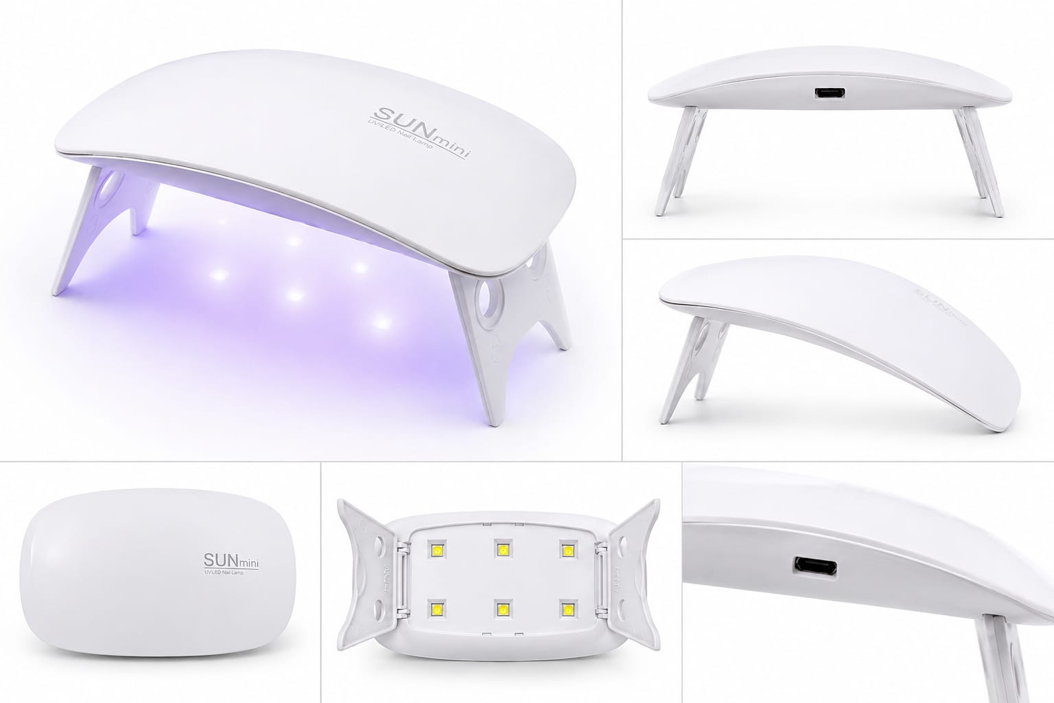 SUN Mini 6W UV LED Nail Lamp – Portable Gel Nail Dryer