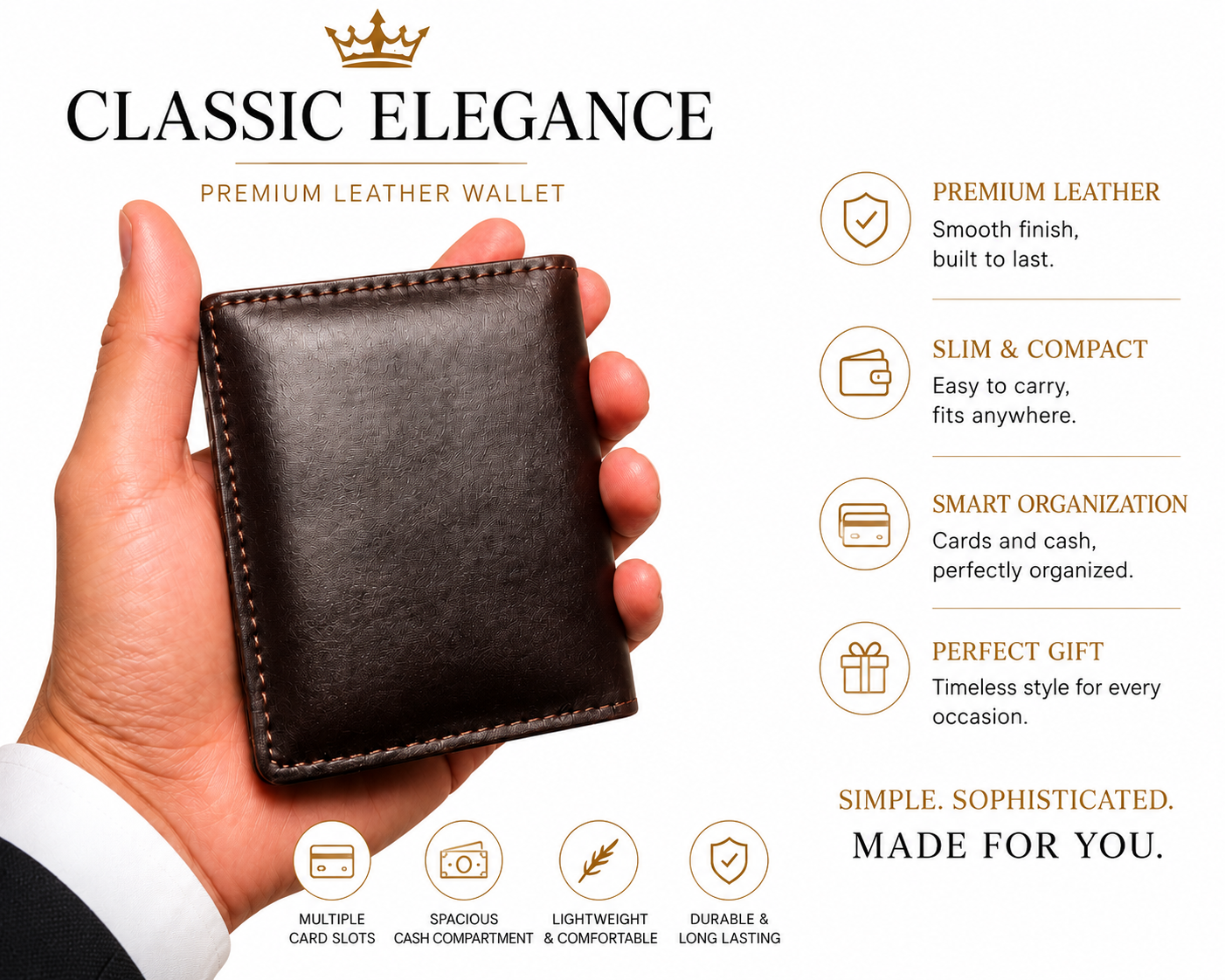 Classic Genuine Leather Slim Wallet