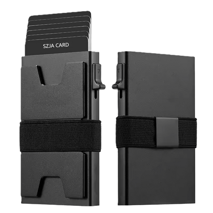 Premium Slim Metal Card Holder Wallet – RFID Blocking Minimalist Wallet