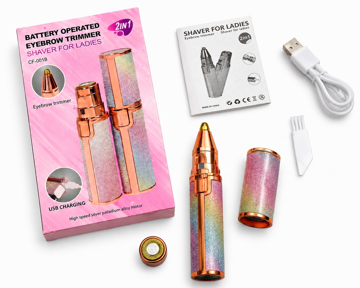 2-in-1 Eyebrow & Facial Hair Trimmer for Women ✨